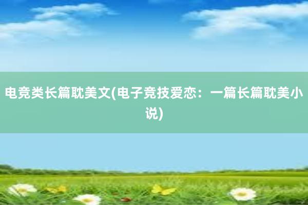 电竞类长篇耽美文(电子竞技爱恋：一篇长篇耽美小说)