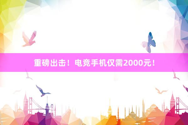 重磅出击！电竞手机仅需2000元！