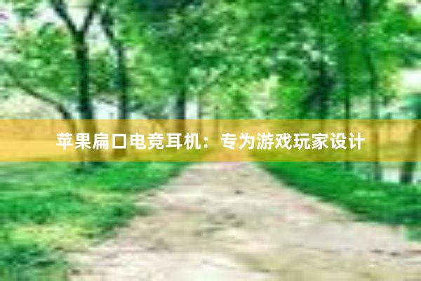 苹果扁口电竞耳机：专为游戏玩家设计