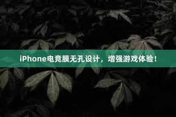 iPhone电竞膜无孔设计，增强游戏体验！