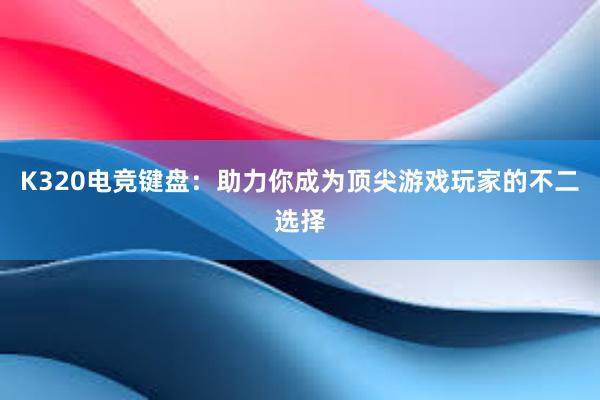 K320电竞键盘：助力你成为顶尖游戏玩家的不二选择