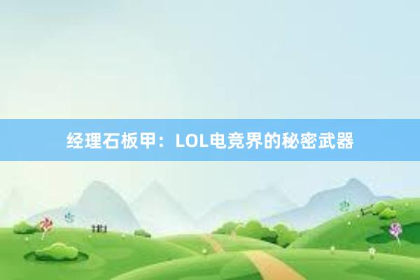 经理石板甲：LOL电竞界的秘密武器