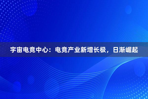 宇宙电竞中心：电竞产业新增长极，日渐崛起