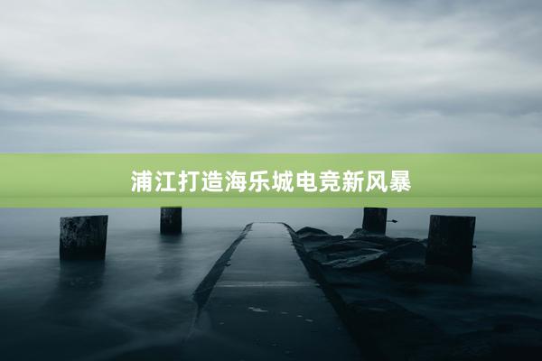 浦江打造海乐城电竞新风暴